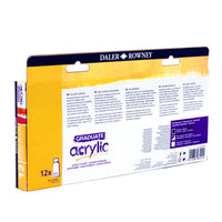 DALER ROWNEY Graduate sada akrylových farieb 12 x 22 ml
