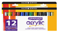 DALER ROWNEY Graduate sada akrylových farieb 12 x 22 ml