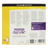 DALER ROWNEY Graduate sada akrylových farieb 5 x 120 ml