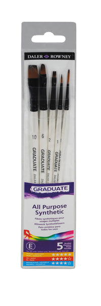 Sada univerzálnych syntetických štetcov DALER ROWNEY Graduate – 5 ks