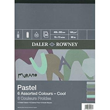 Pastelový papier DALER ROWNEY Murano Cool 40,6 x 30,5 cm, 160 g - 30 listov