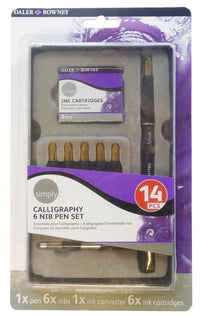 Kaligrafická sada DALER ROWNEY Simply 14 ks s príslušenstvom
