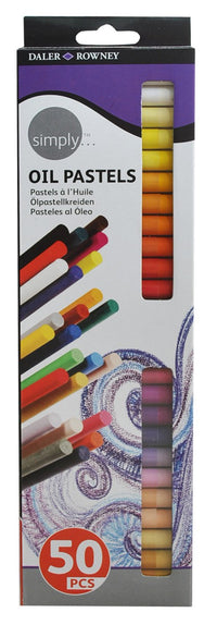 Olejové pastely DALER ROWNEY Simply – sada 50 ks