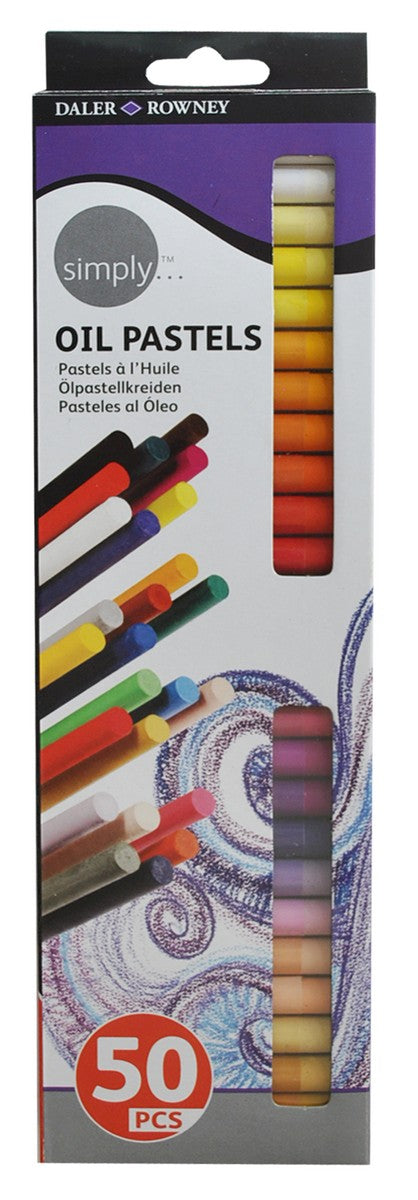 Olejové pastely DALER ROWNEY Simply – sada 50 ks