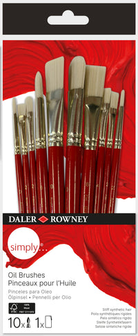DALER ROWNEY Simply sada štetcov na olej 10 ks