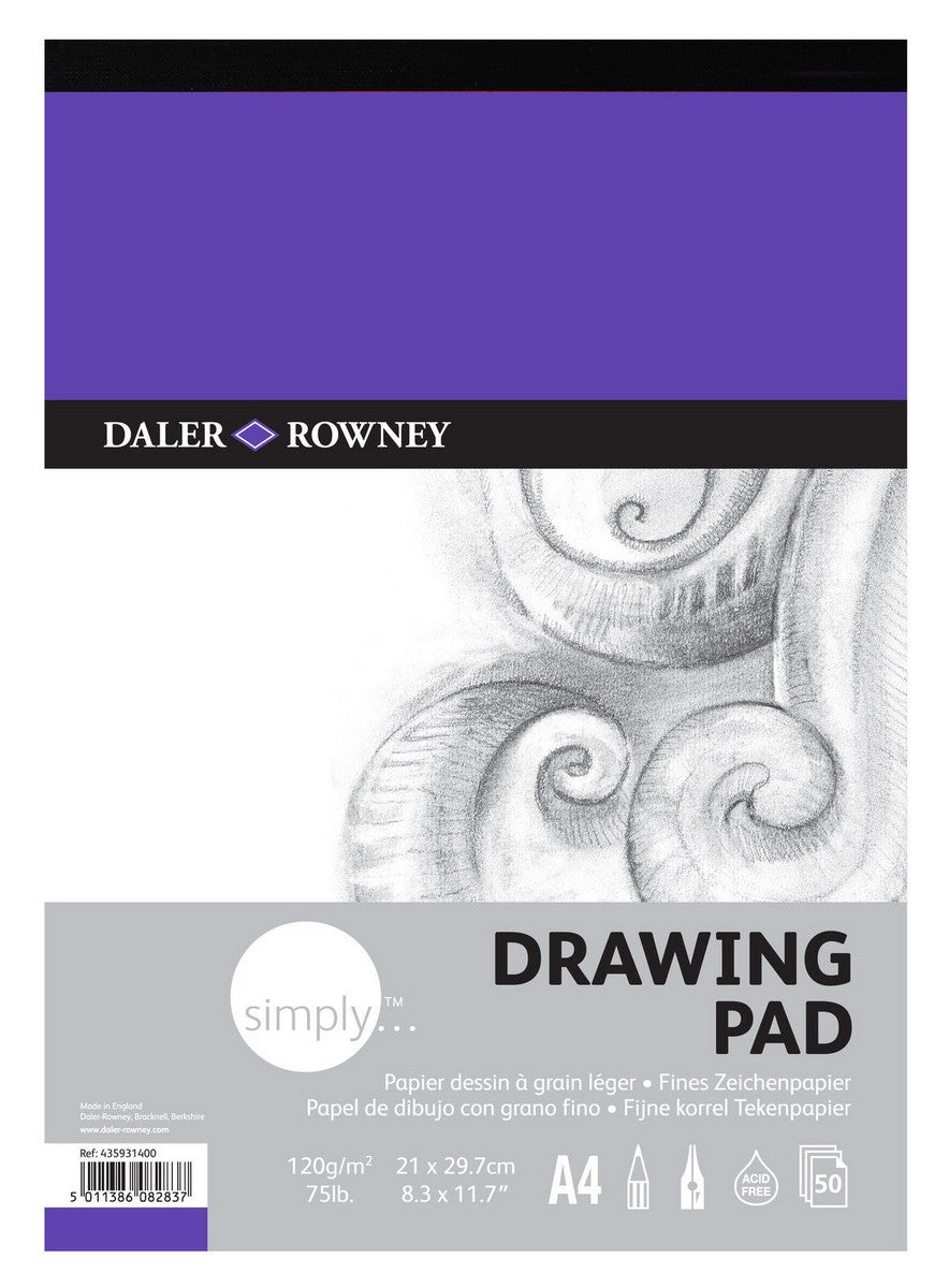 DALER ROWNEY Simply skicár A4 120 g 50L lepený