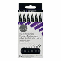 DALER ROWNEY D&R Simply sada linerov 0,05 až 0,8 mm