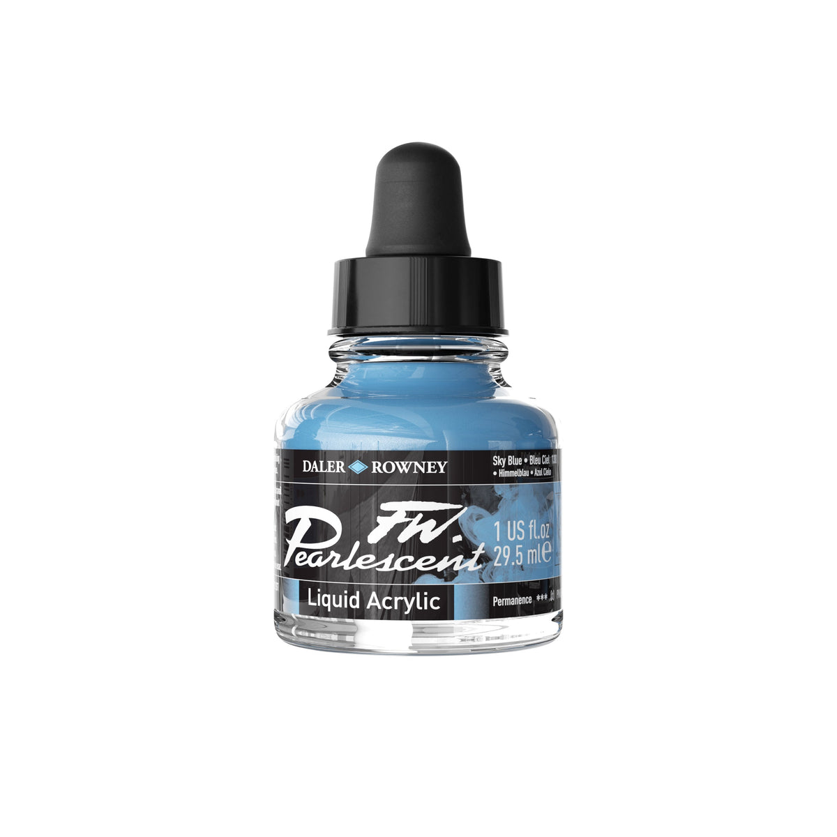 DALER ROWNEY FW perleťový akrylový atrament 29,5 ml – Nebeská modrá