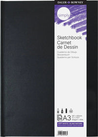 DALER ROWNEY Simply skicár extra biely 100 g 54 listov A3 knižná väzba