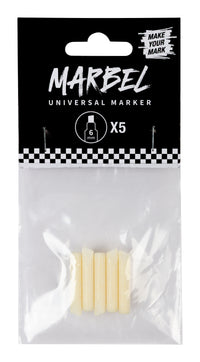 Náhradné hroty pre popisovače DARWI Marbel 6 mm – 5 ks