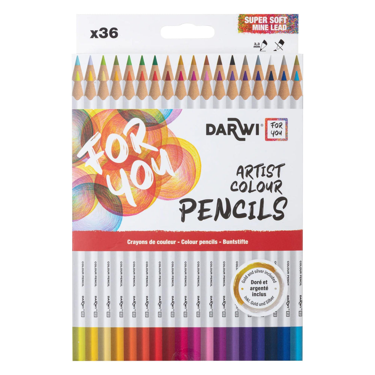DARWI sada farebných pasteliek 36 ks