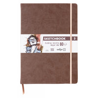 Skicovací blok DARWI Brown A4 140 g/m² 80 listov