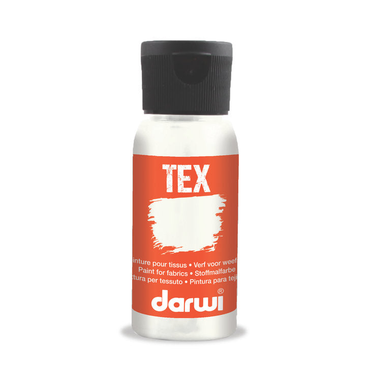 DARWI TEX farba na textil 50 ml – 010 biela