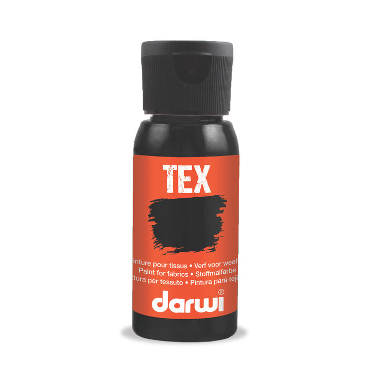 DARWI TEX farba na textil 50 ml – 100 čierna