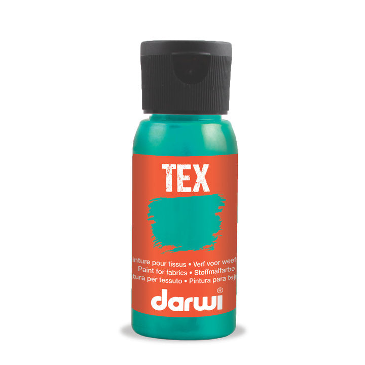 DARWI TEX farba na textil 50 ml – 695 perleťová tyrkysová