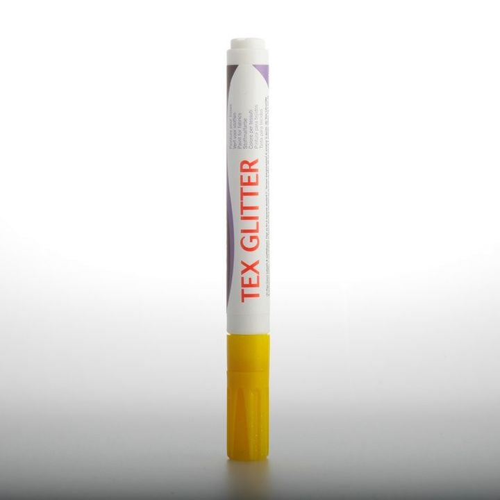 DARWI TEX fixy na textil glitrové 6ml – žltá