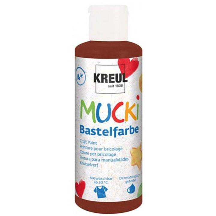 Detské umelecké farby MUCKI 80 ml – hnedá