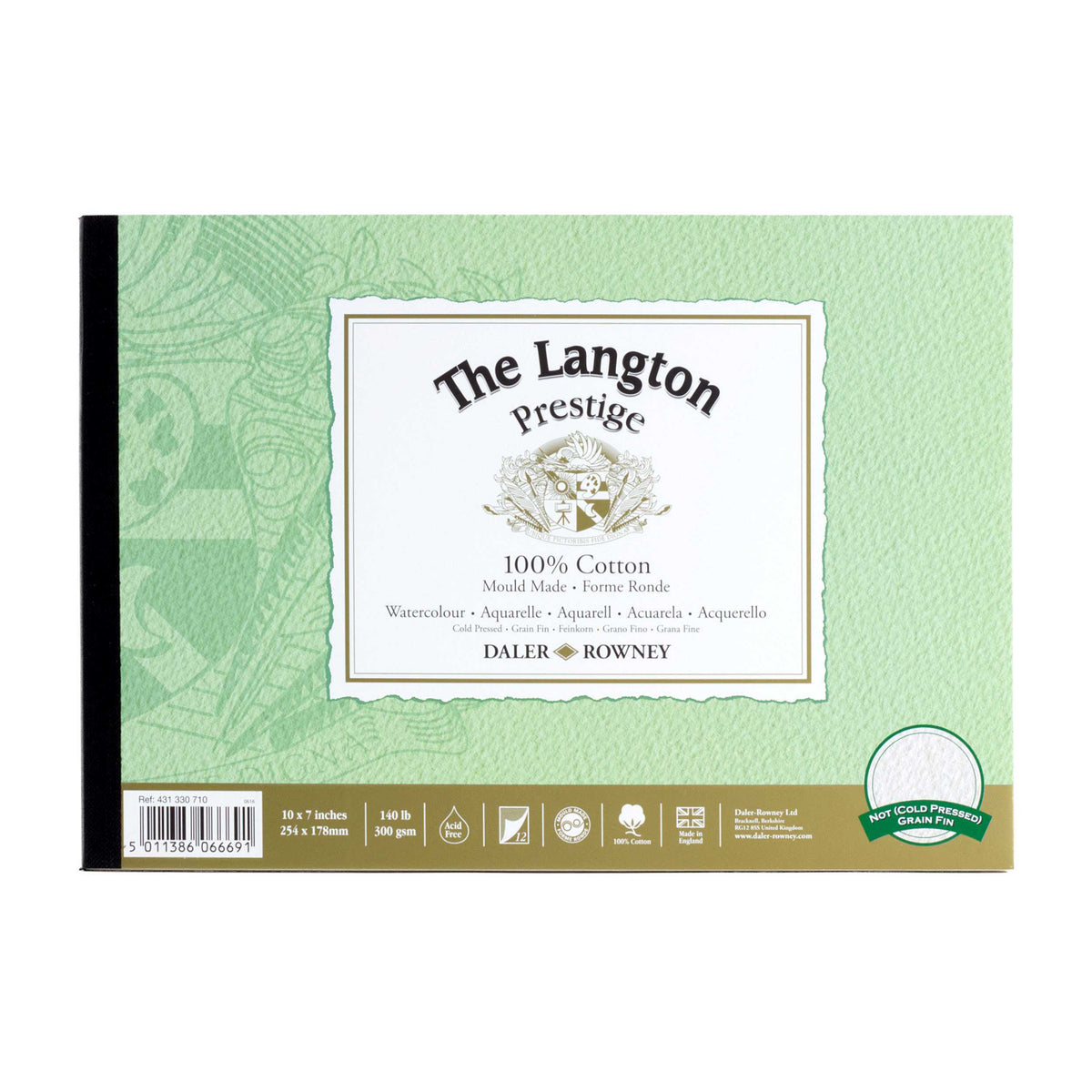 Akvarelový blok DALER ROWNEY The Langton Prestige 300 g/m² – 12 listov – 17,8 × 25,4 cm
