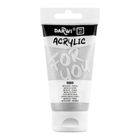 Akrylová farba DARWI Acryl 75 ml – Metalická strieborná