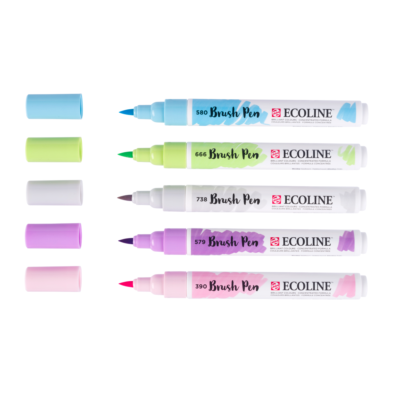 ROYAL TALENS Ecoline sada akvarelových štetcových fixiek PASTEL - 5 ks