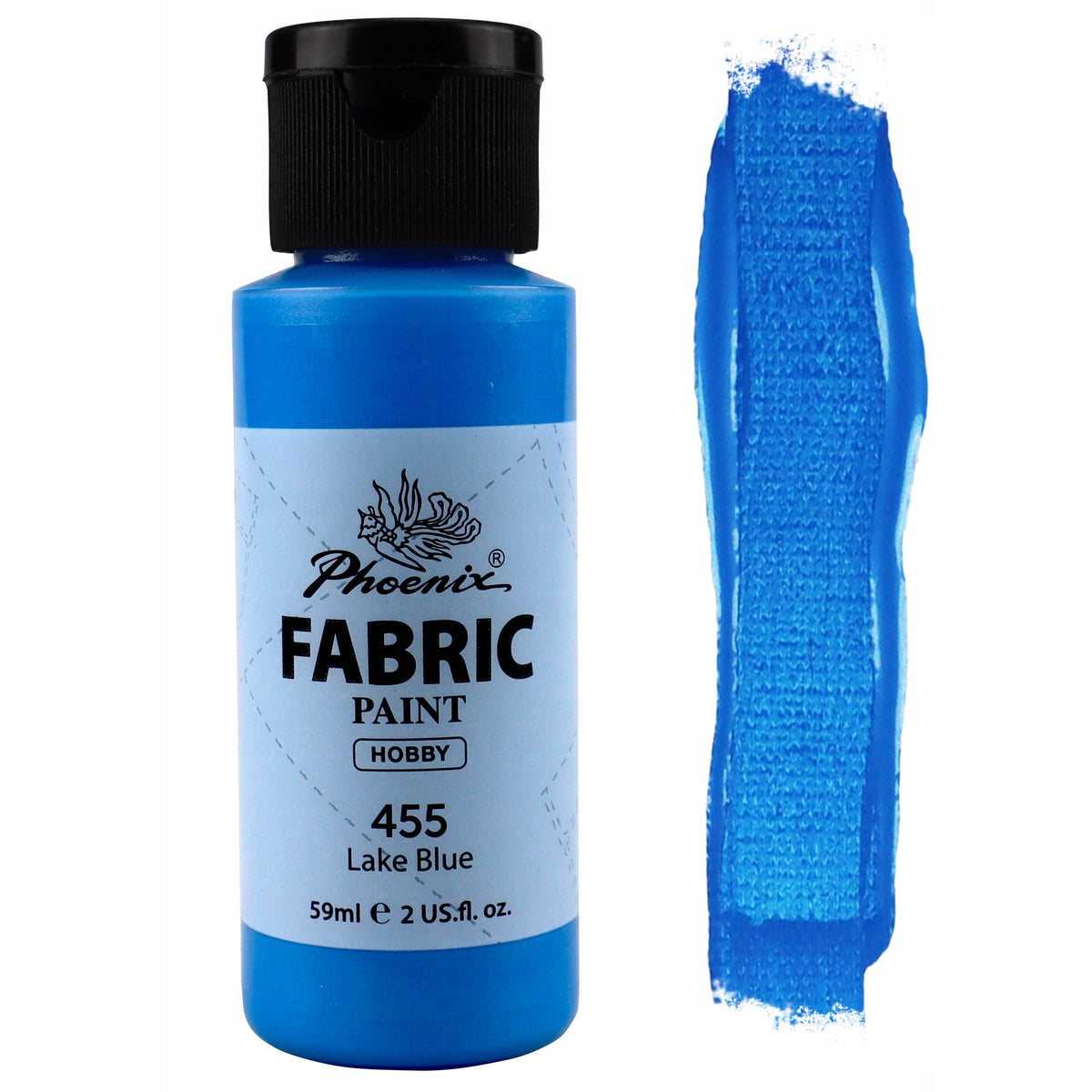 Farba na textil Phoenix 59 ml – jazerná modrá (Lake Blue 455)