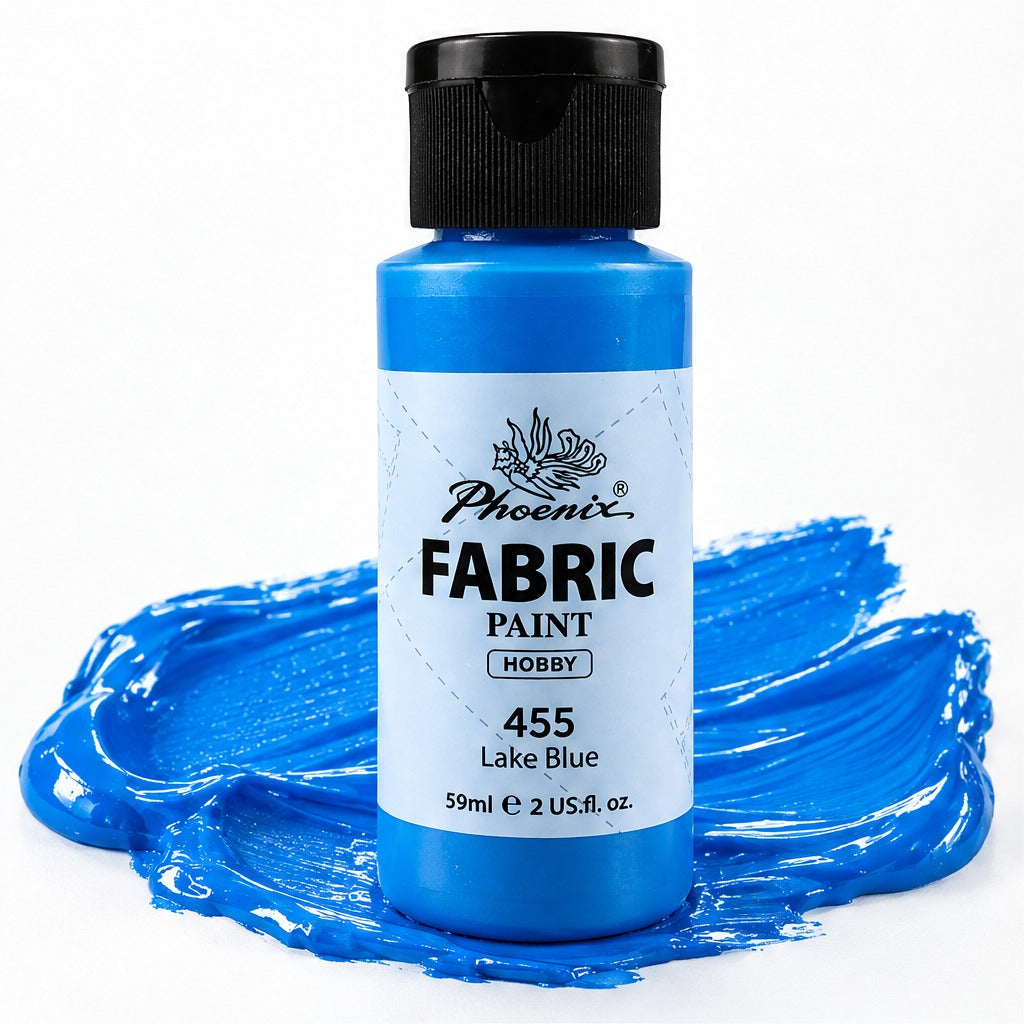 Farba na textil Phoenix 59 ml – jazerná modrá (Lake Blue 455)