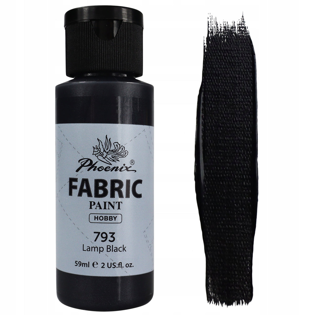 Farba na textil Phoenix 59 ml – lampová čierna