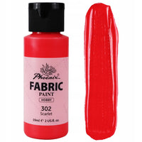 Farba na textil Phoenix 59 ml šarlátová 302