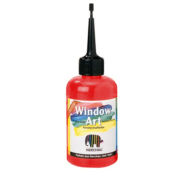 Farby na sklo Window Art 80ml – glitrová červená