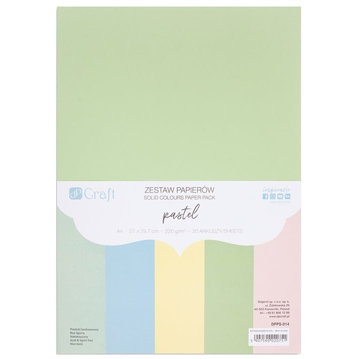 Farebné papiere DP Craft - sada 20 ks – pastel