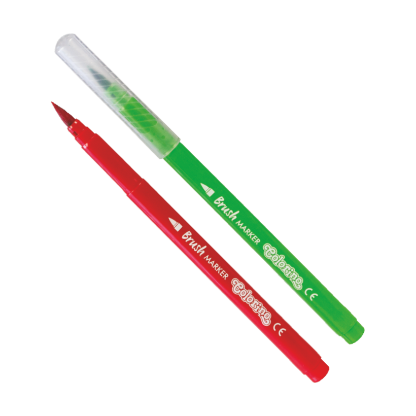 Fixky Colorino Brush s dlhým štetcovým hrotom – 10 farieb