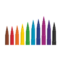 Fixky Colorino Brush s dlhým štetcovým hrotom – 10 farieb