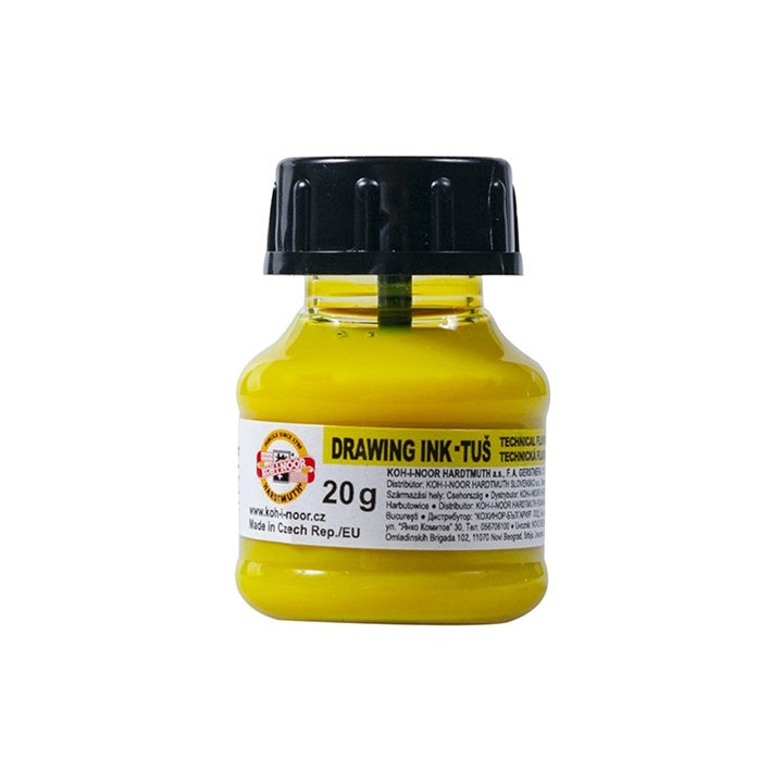 Fluorescenčný technický atrament Koh-I-Noor 20 g – Žltá