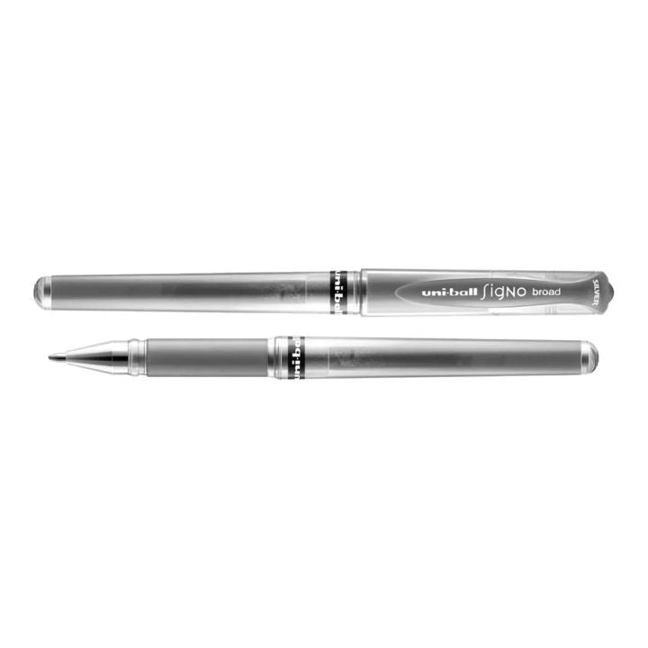 Gélové pero UNI SIGNO UM-153 1.0 mm – metalicky strieborná