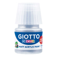 Giotto Decor akrylová farba matná 25 ml – strieborná