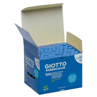 giotto robercolor bezprašné kriedy 100 ks – modré