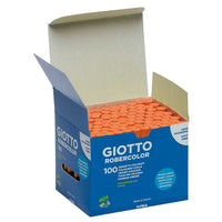 giotto robercolor bezprašné kriedy 100 ks – oranžové