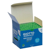 giotto robercolor bezprašné kriedy 100 ks – zelené