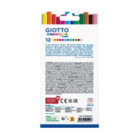 GIOTTO Robercolor Carré bezprašné kriedy hranaté farebné 12 ks