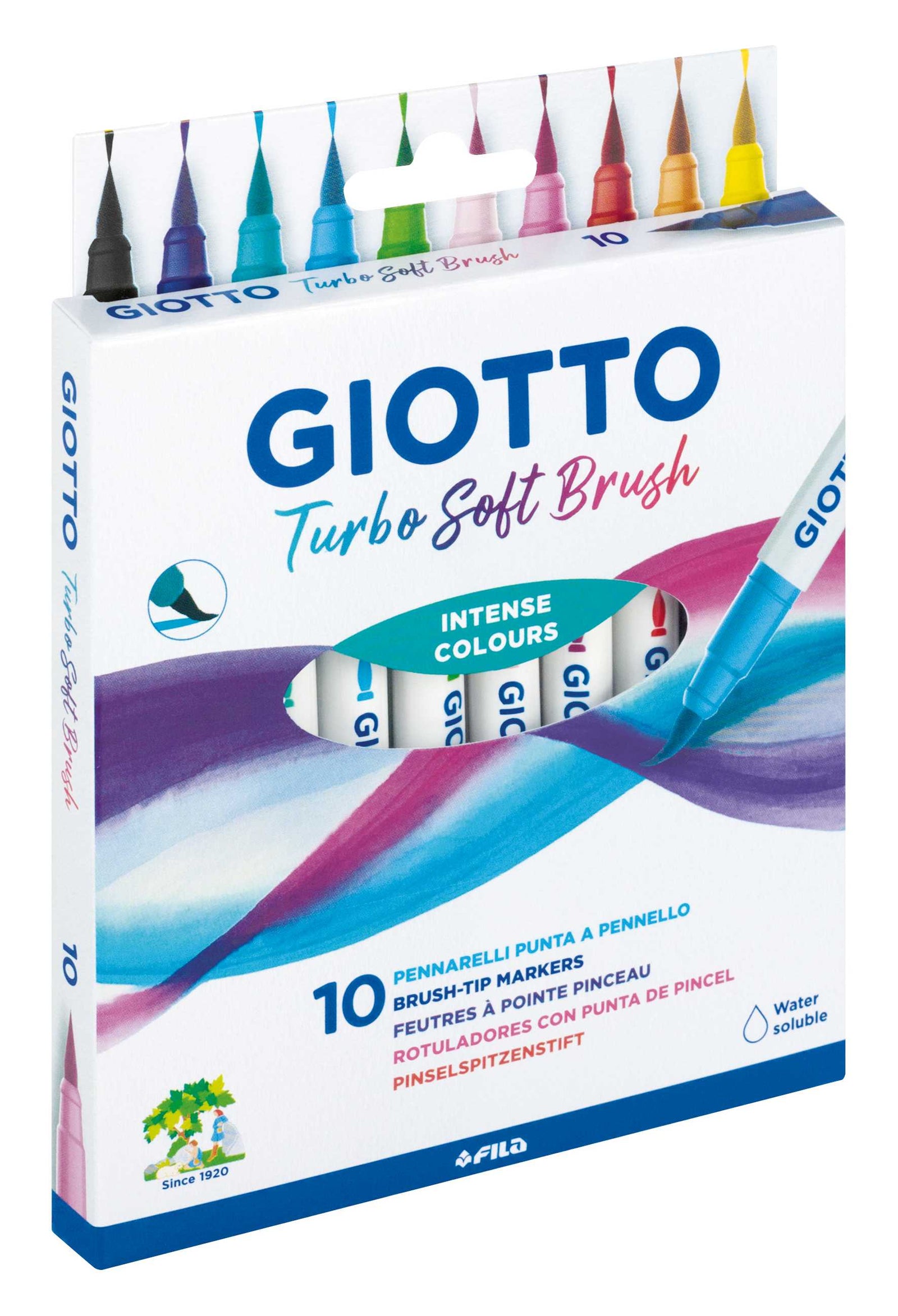 Štetcové fixky GIOTTO Turbo Soft Brush - 10 ks