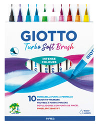 Štetcové fixky GIOTTO Turbo Soft Brush - 10 ks