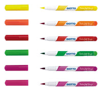 Štetcové fixky GIOTTO Turbo Soft Brush Fluo 6 ks
