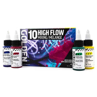GOLDEN High Flow sada akrylových farieb Mixing 10 x 30 ml