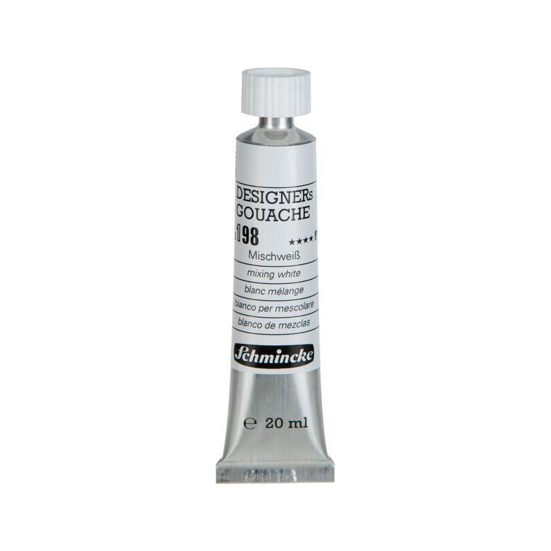 Gvašová farba Schmincke Designers Gouache 20 ml – 198 Miešacia biela