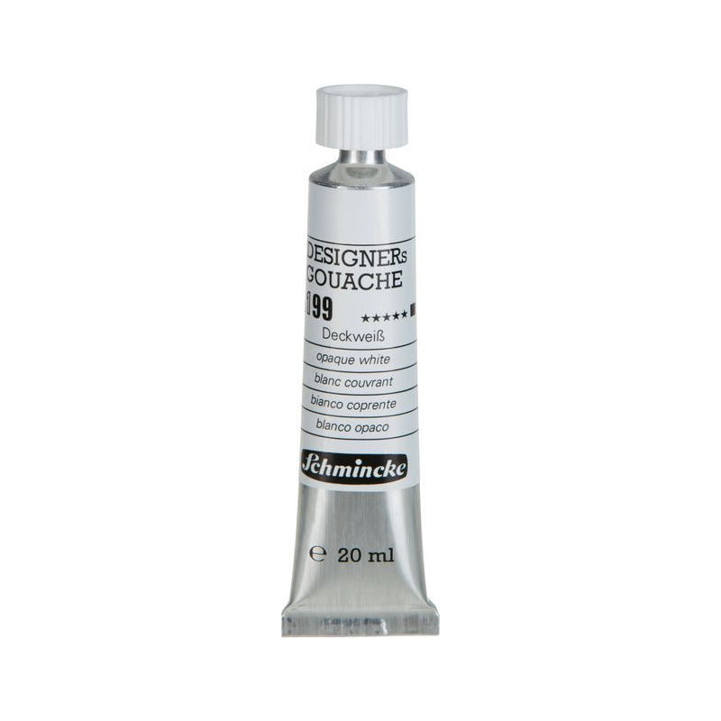 Gvašová farba Schmincke Designers Gouache 20 ml – 199 Krycia biela