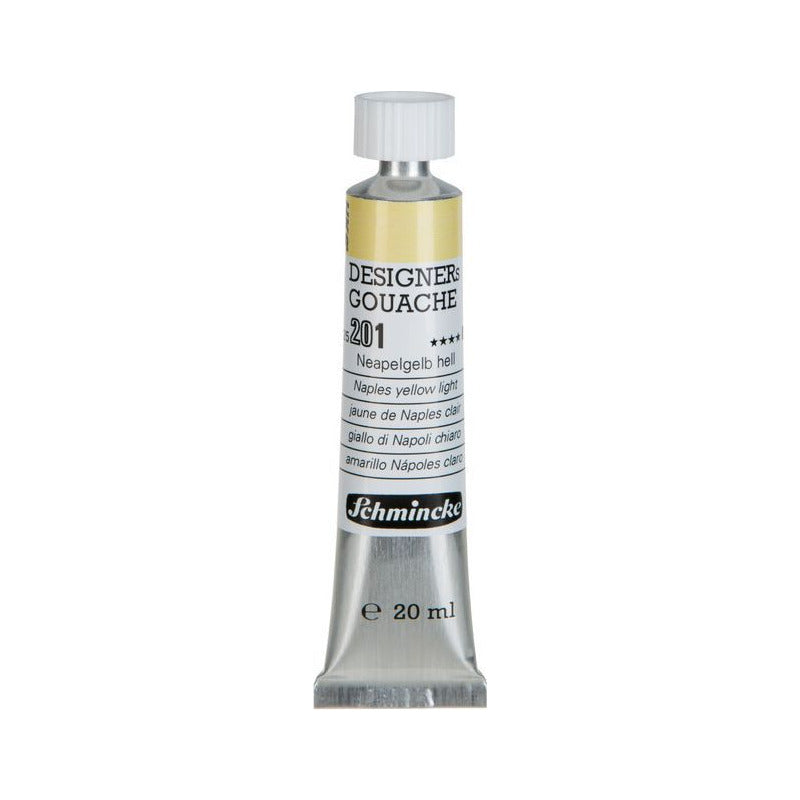 Gvašová farba Schmincke Designers Gouache 20 ml – 201 Neapolská žltá svetlá