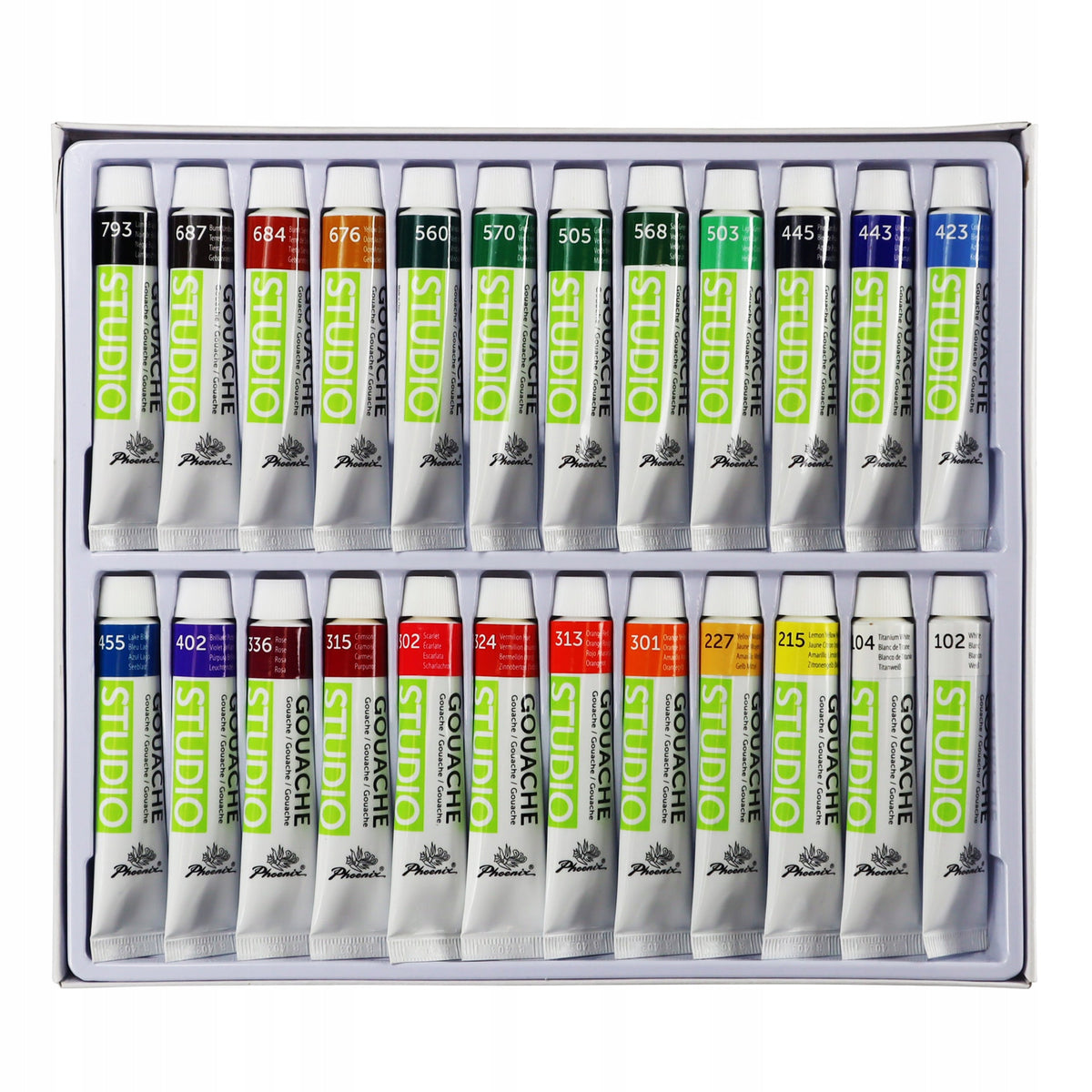 Gvašové farby Phoenix 24 x 12 ml