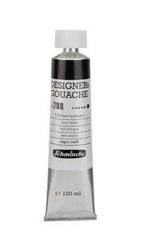 Gvašová farba Schmincke Designers Gouache 120 ml – 788 Slonovinová čierna