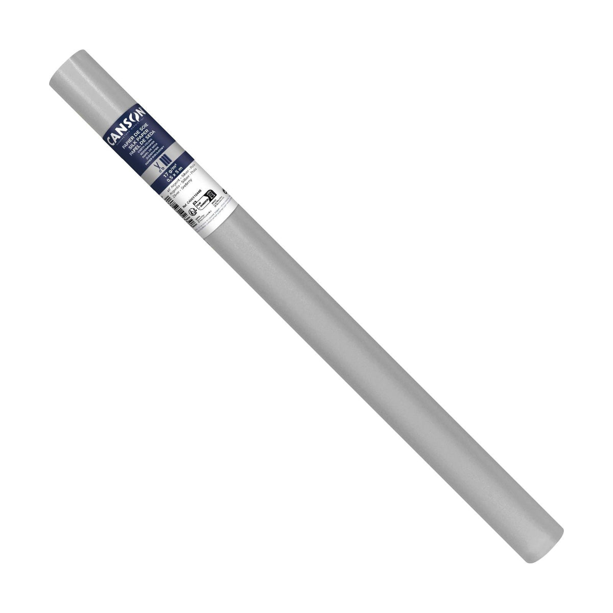 Hodvábny papier CANSON v rolke 50 x 500 cm, 17 g – Strieborná