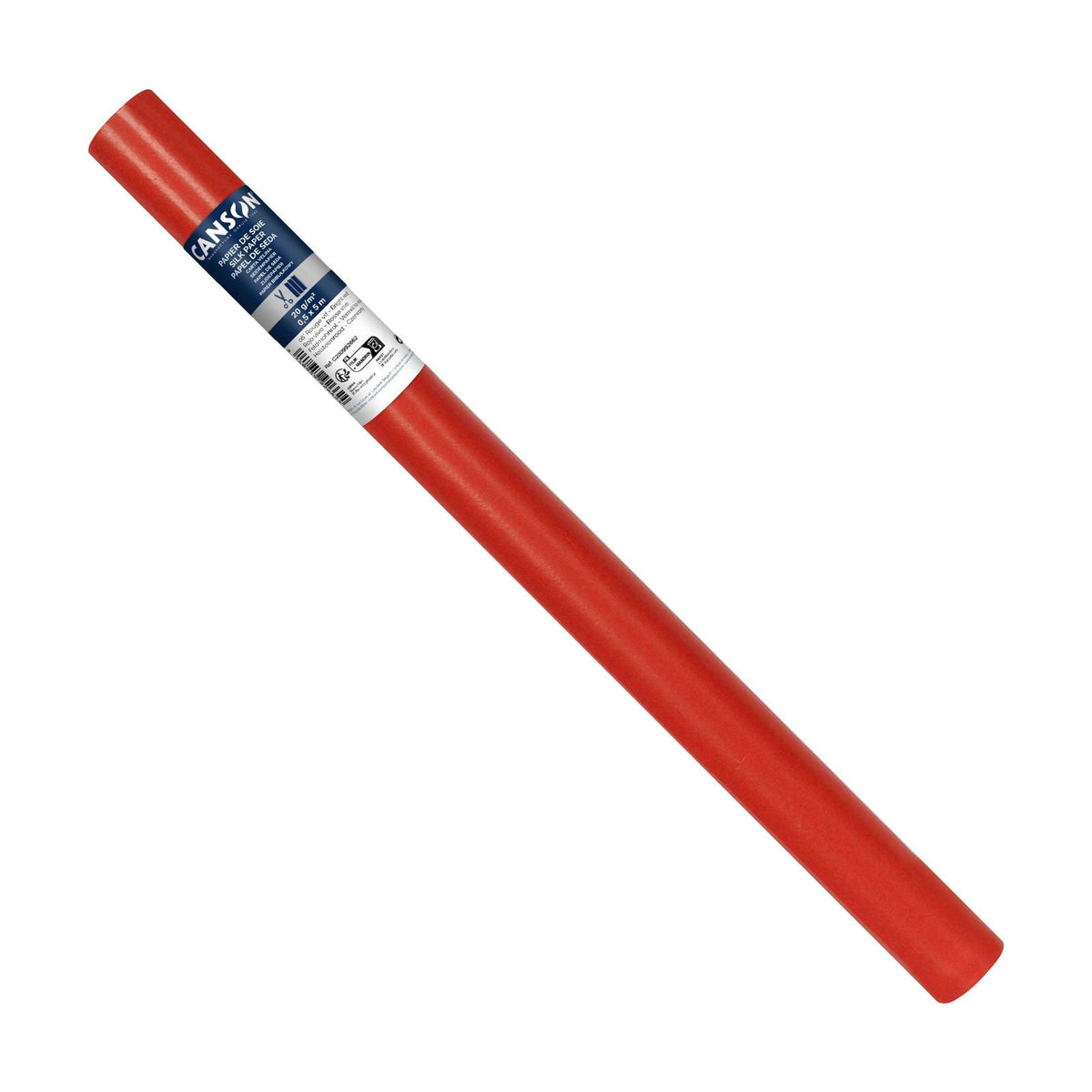 Hodvábny papier CANSON v rolke - 50 x 500 cm, 20 g – Červená